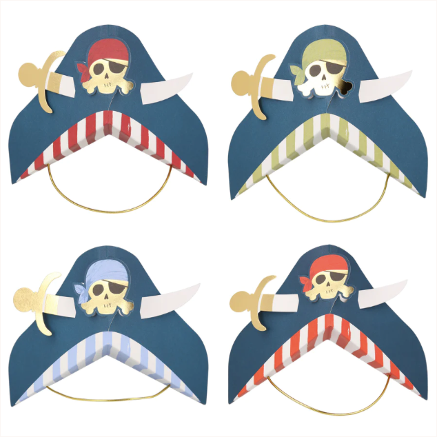 Sombreros para Fiesta de Pirata Azules