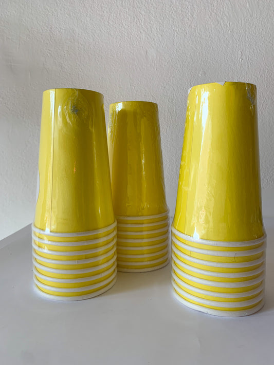 Vaso Cartón Amarillo