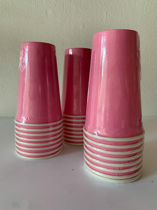 Vaso Cartón Rosa Pastel