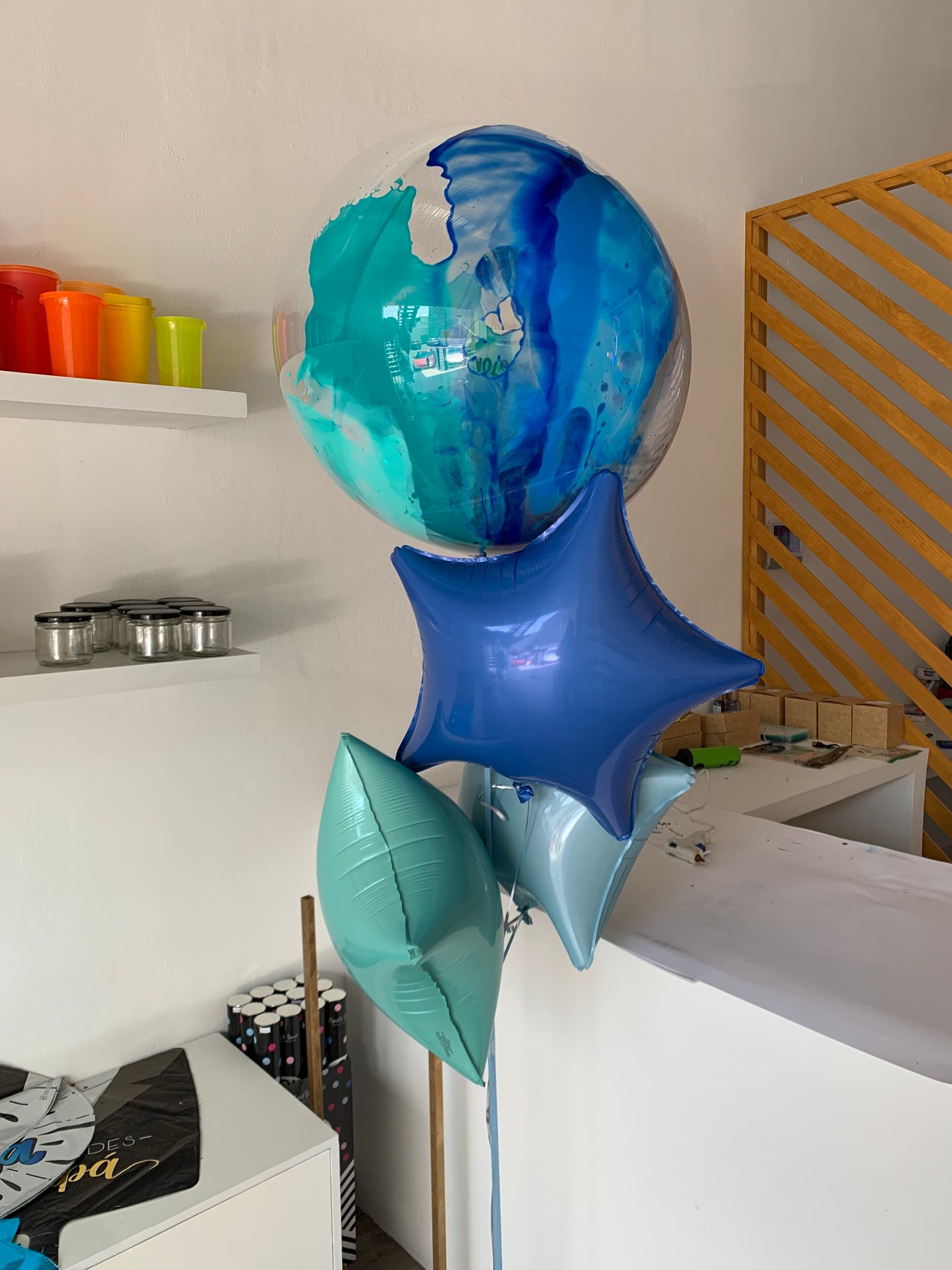 Globo Burbuja 36" con 3 Estrellas