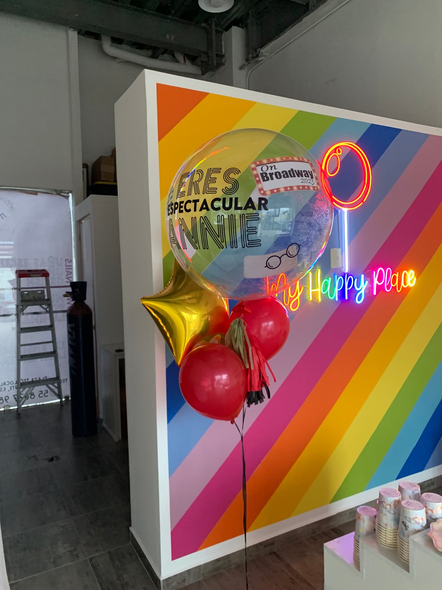 Globo Burbuja 36", 1 Estrella y 2 Látex