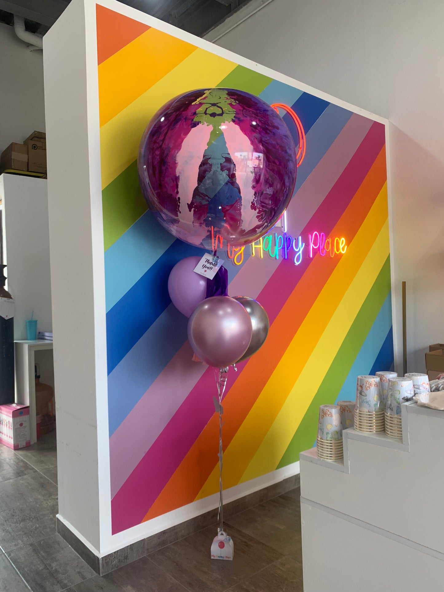 Globo Burbuja 36" y 3 Látex