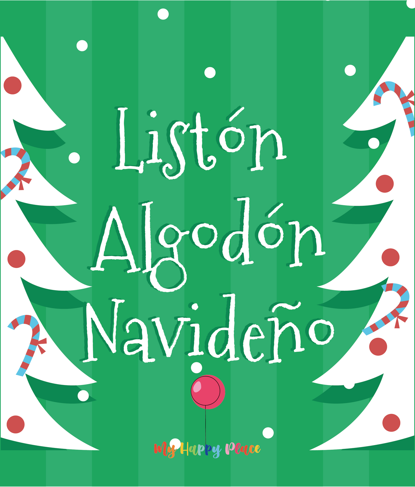 Listón de Algodón Navideño