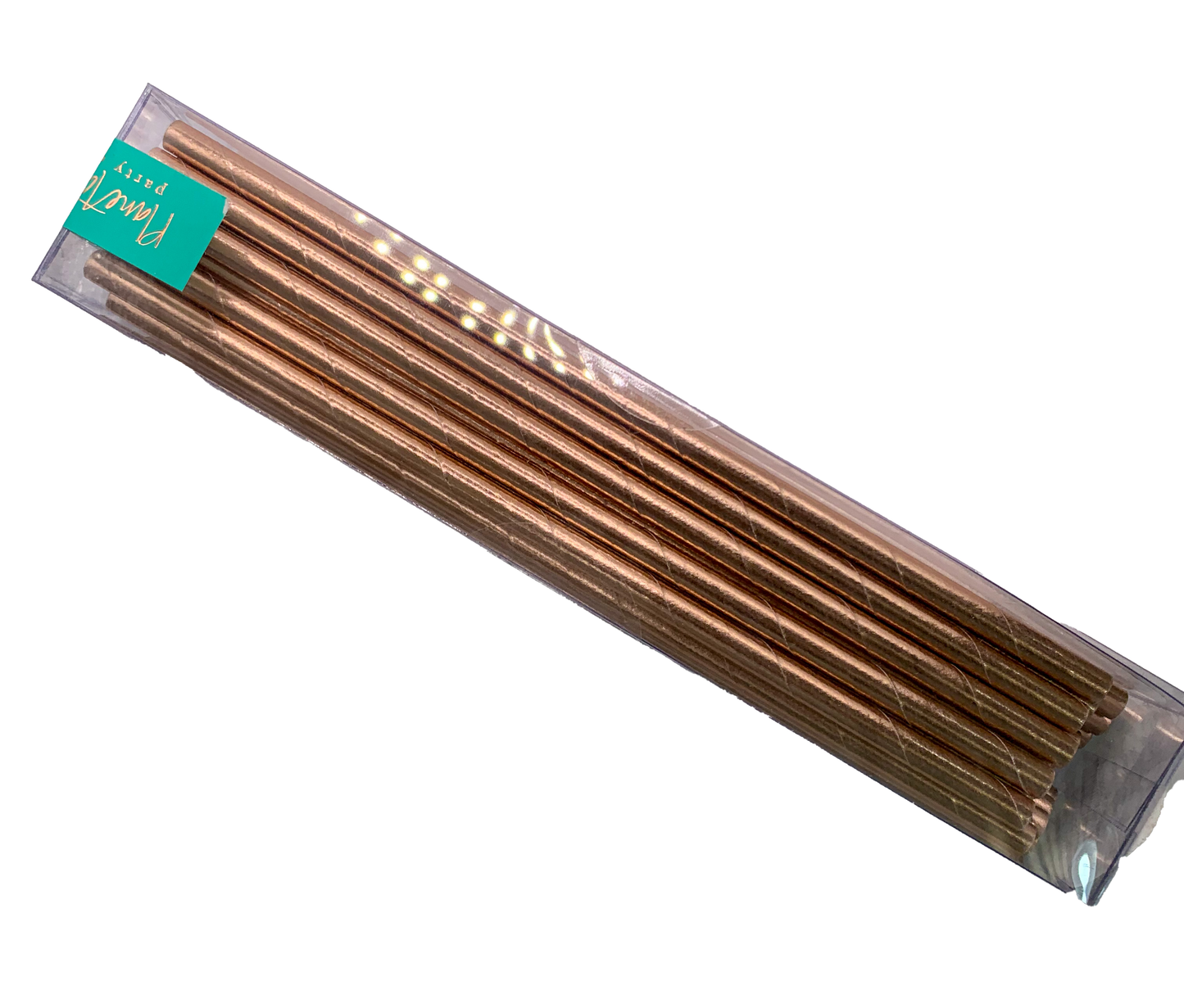 Popotes de cartón rose gold 25pz