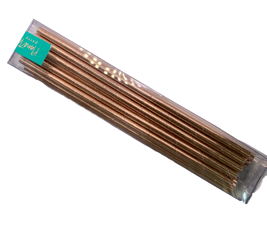 Popotes de cartón rose gold 25pz