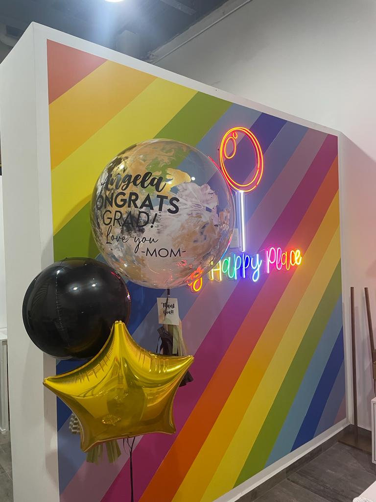 Globo Burbuja 36" Marmolejos, 1 Orbz y 1 Estrella